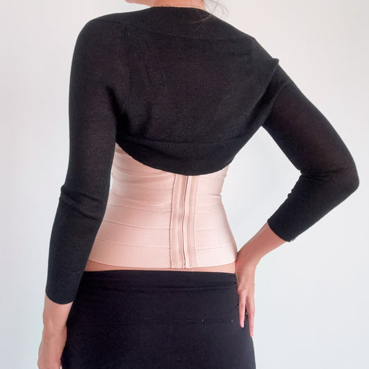 Y2K Black Sparkle Knit Shrug / SZ S