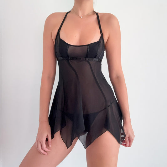 Y2K Victoria's Secret Black Fairy Nighty / SZ S