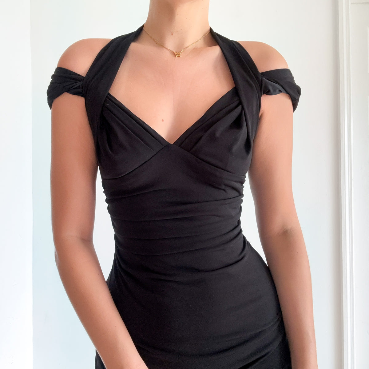 Y2K David Meister Black Cocktail Dress / SZ S
