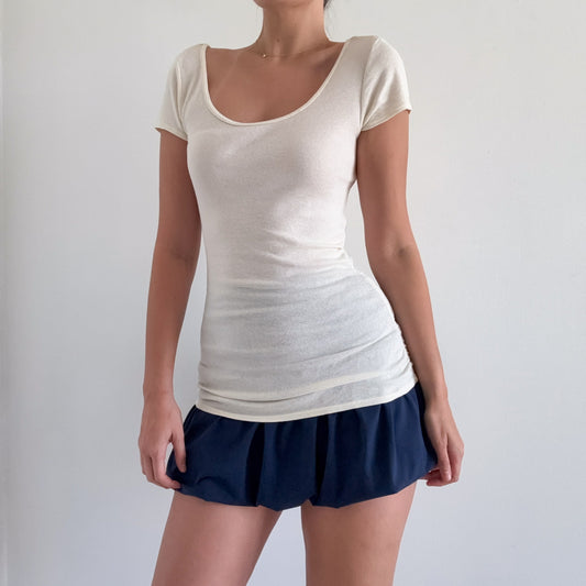 Y2K Michael Stars Cream Short Sleeve / SZ S-M