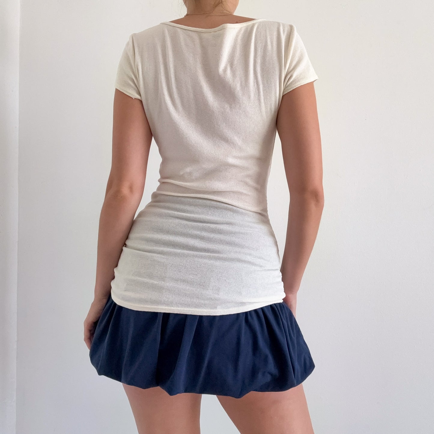 Y2K Michael Stars Cream Short Sleeve / SZ S-M