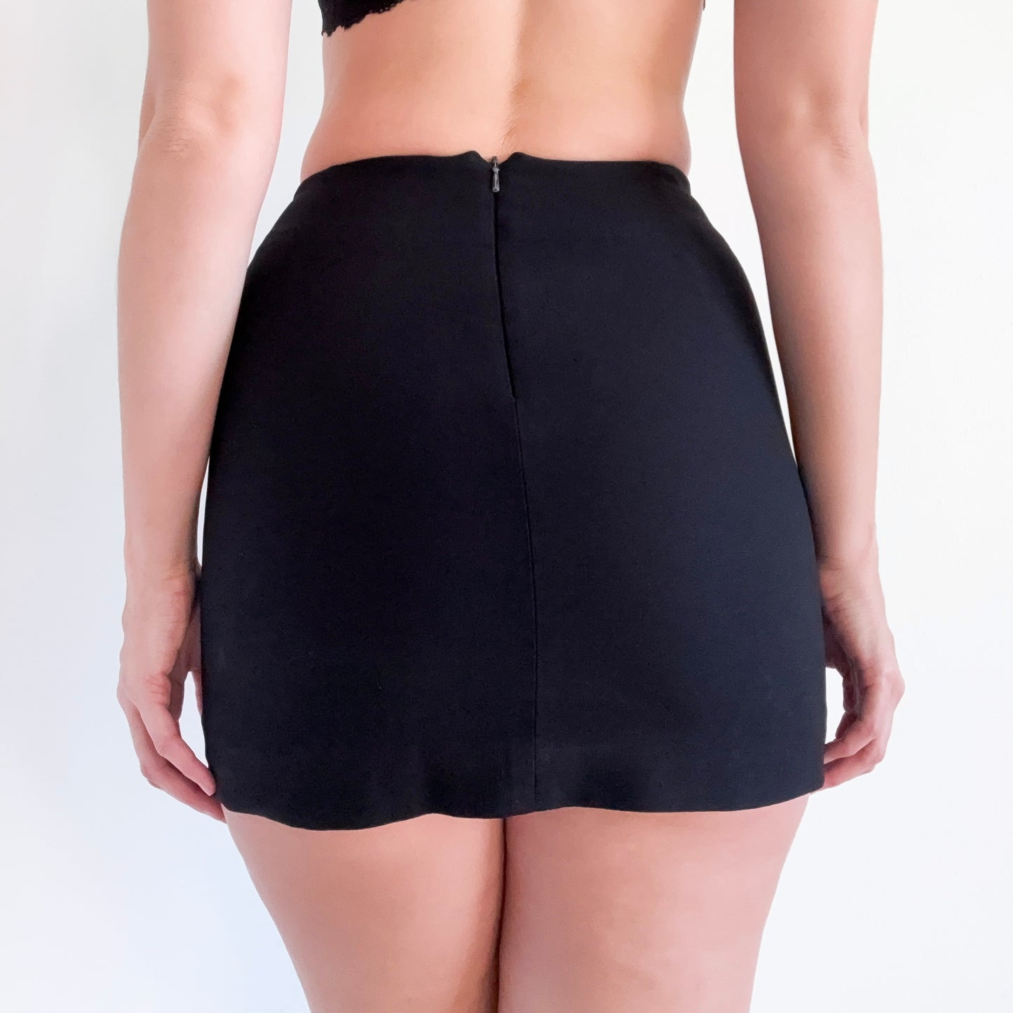90's Bebe Black Mini Skirt / SZ 2