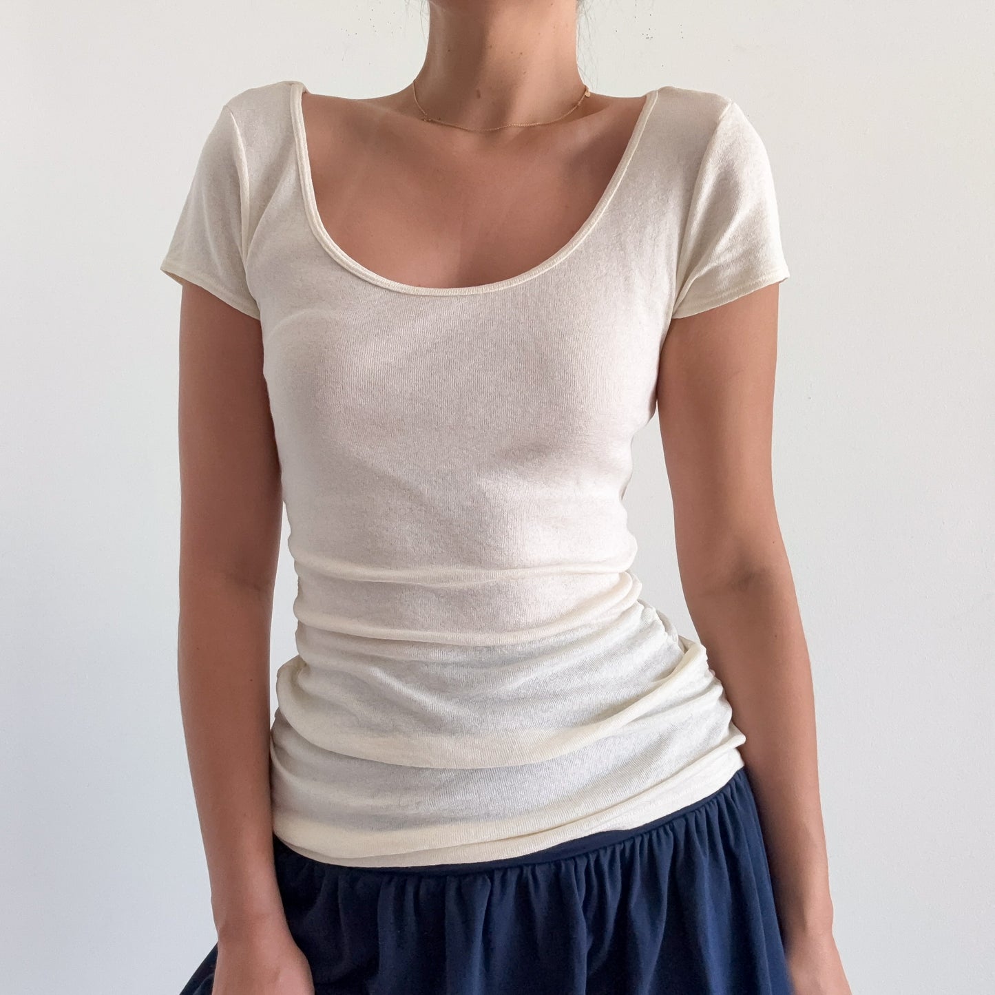 Y2K Michael Stars Cream Short Sleeve / SZ S-M