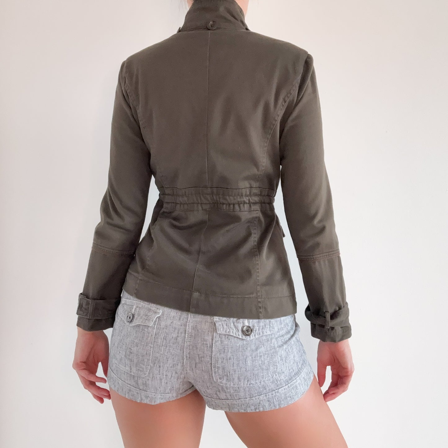 Y2K Army Green Military Style Jacket / SZ S