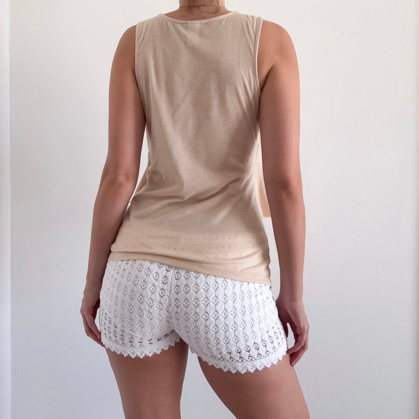 Y2K Cream Sequin Ruffle Top / SZ S