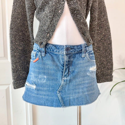 Y2K American Eagle Dark Denim Mini Skirt / SZ 2