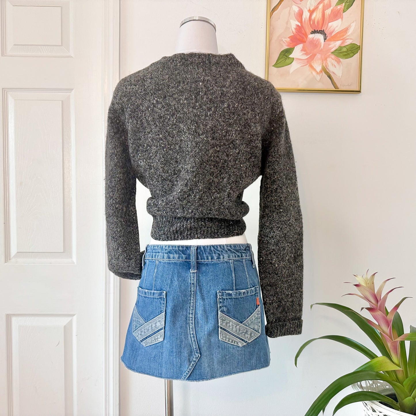Y2K American Eagle Dark Denim Mini Skirt / SZ 2