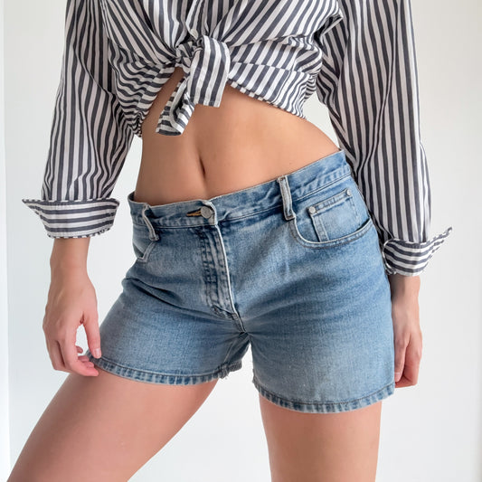 90's Denim Mid-Rise Shorts / SZ 10/12