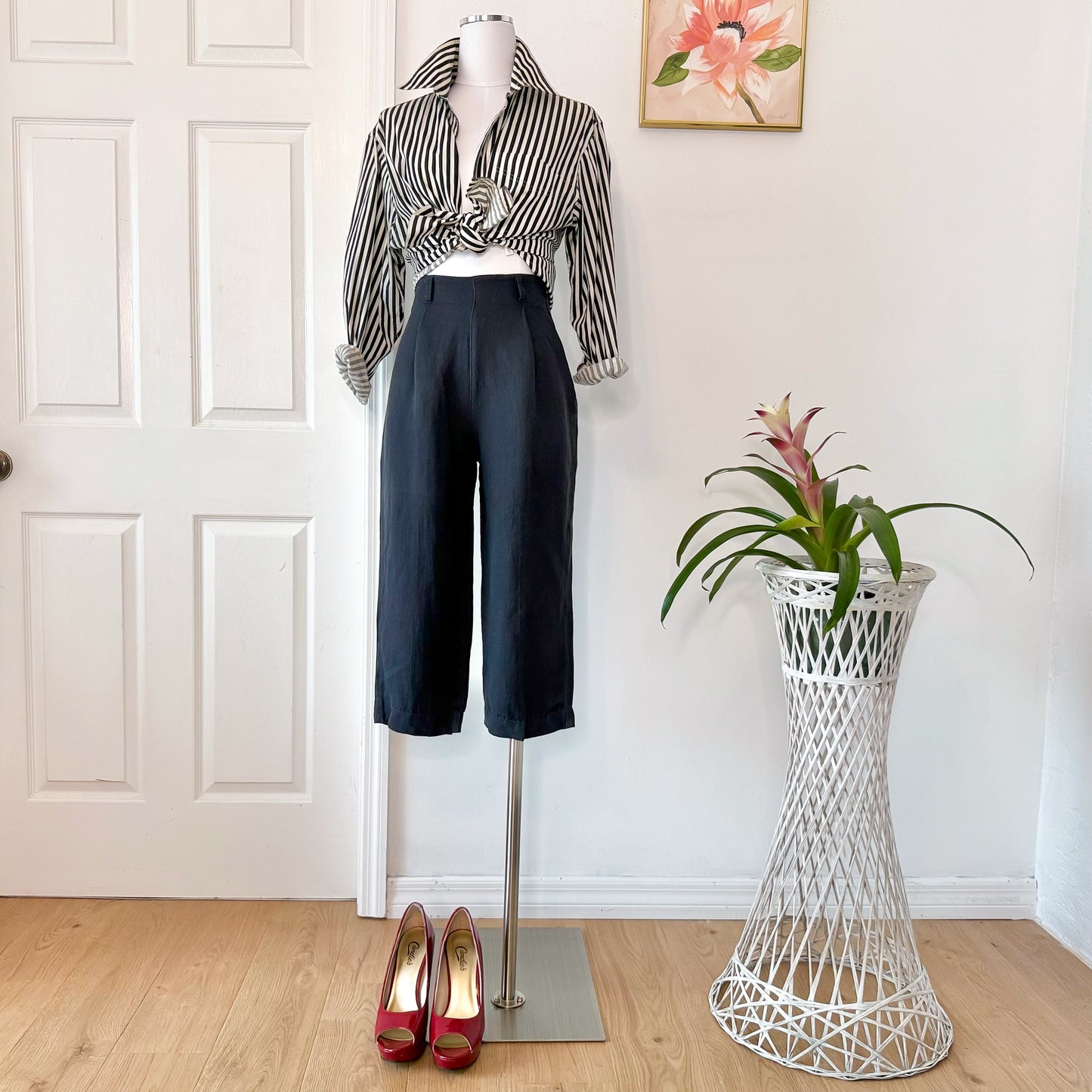 90's Benetton Dark Grey Pedal Pushers / SZ 0/2