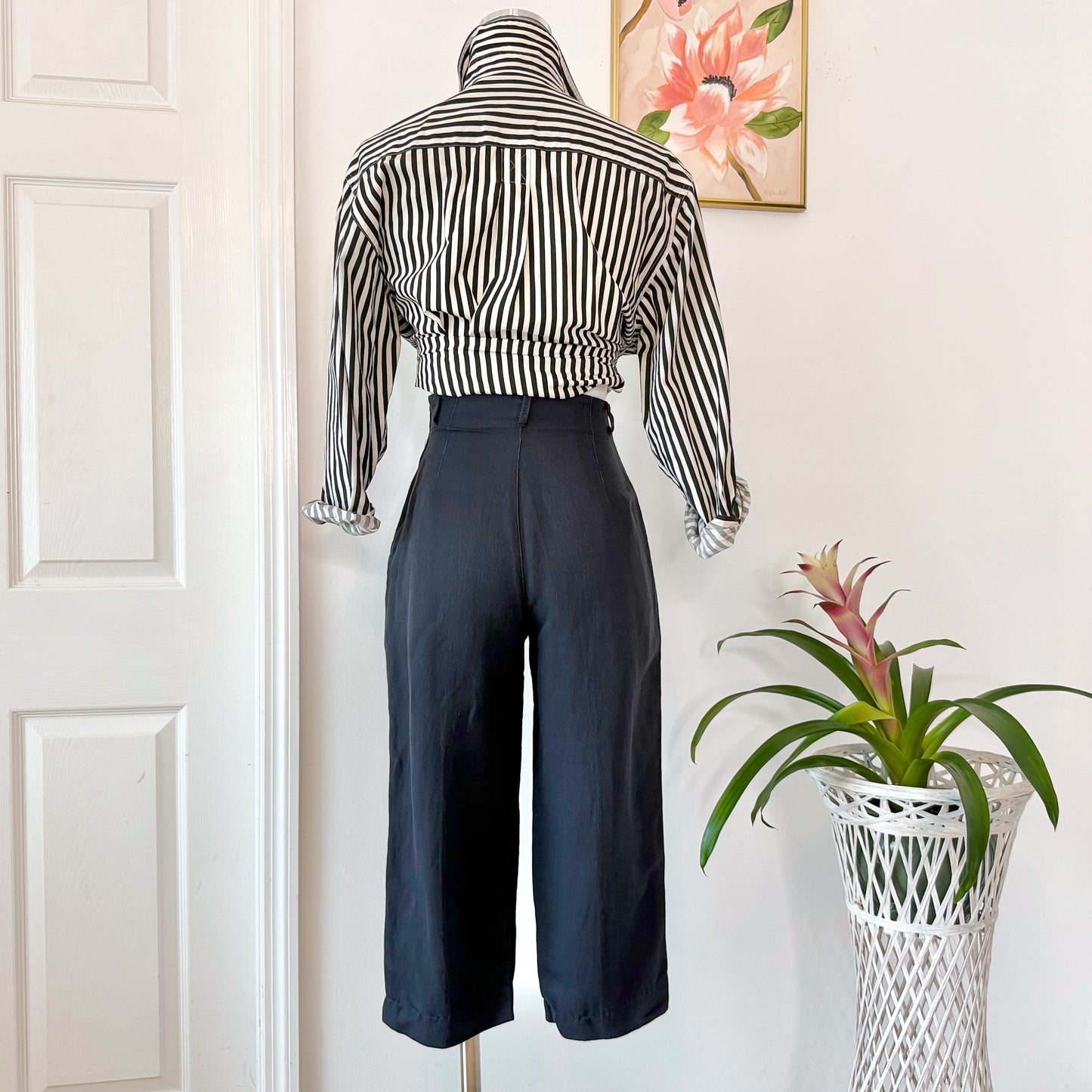 90's Benetton Dark Grey Pedal Pushers / SZ 0/2