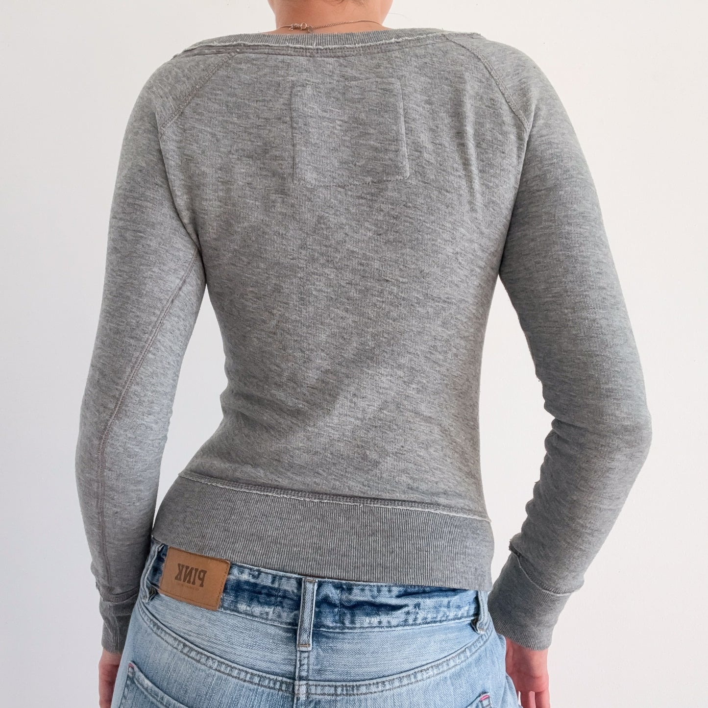 Y2K Hollister Grey Graphic Sweatshirt / SZ XS