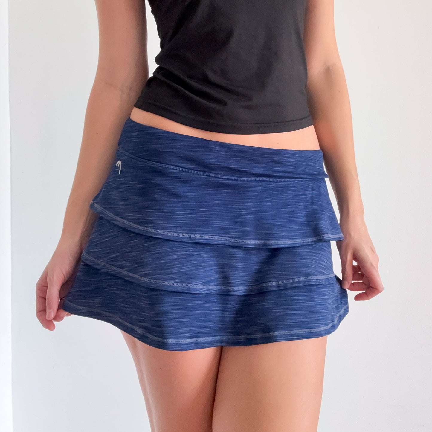Y2K Dark Blue Tiered Tennis Skirt / SZ M-L