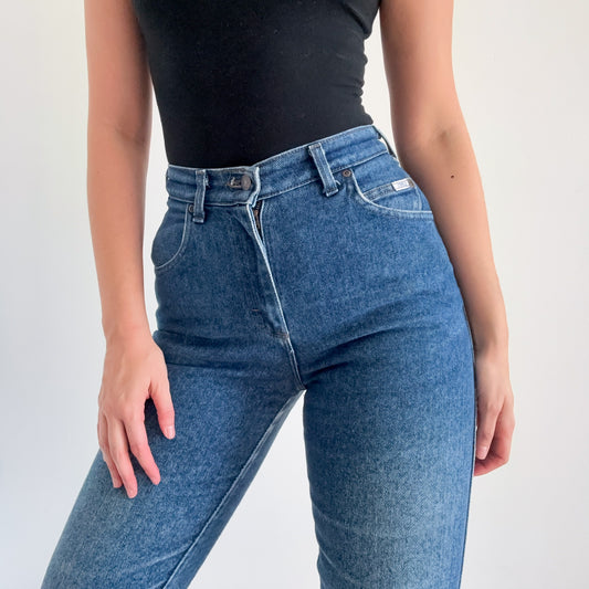 90's Lee Dark Denim Tapered Jeans / SZ 4