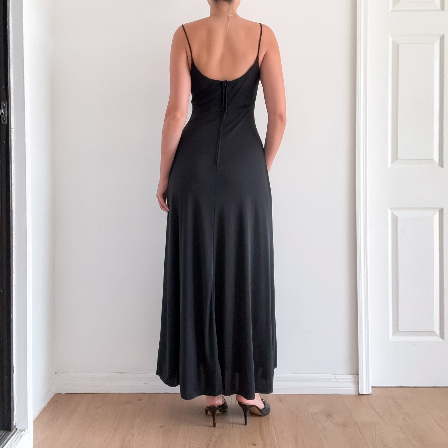 70's Black Gown / SZ S-M