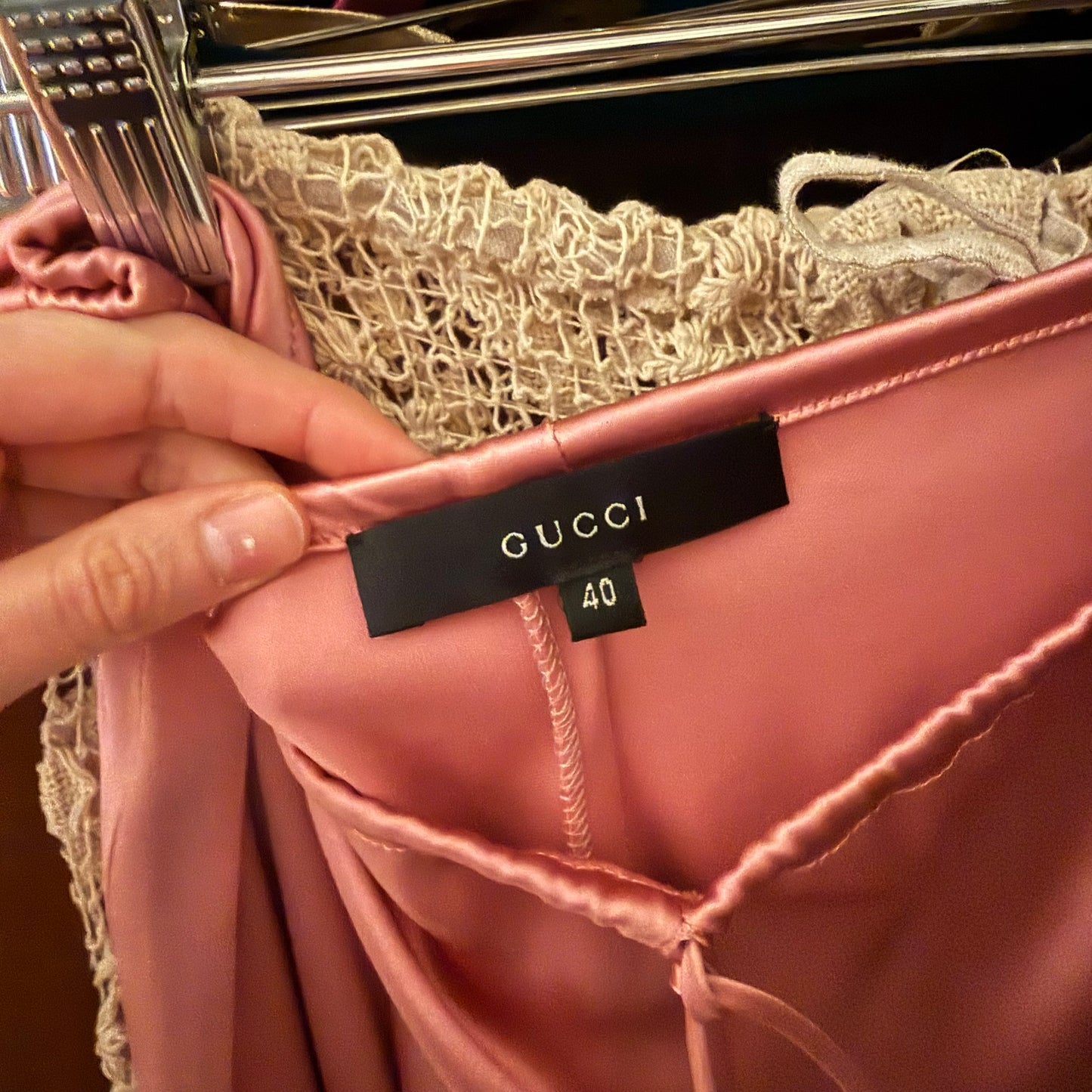 Gucci Pink Silk Pants / SZ M