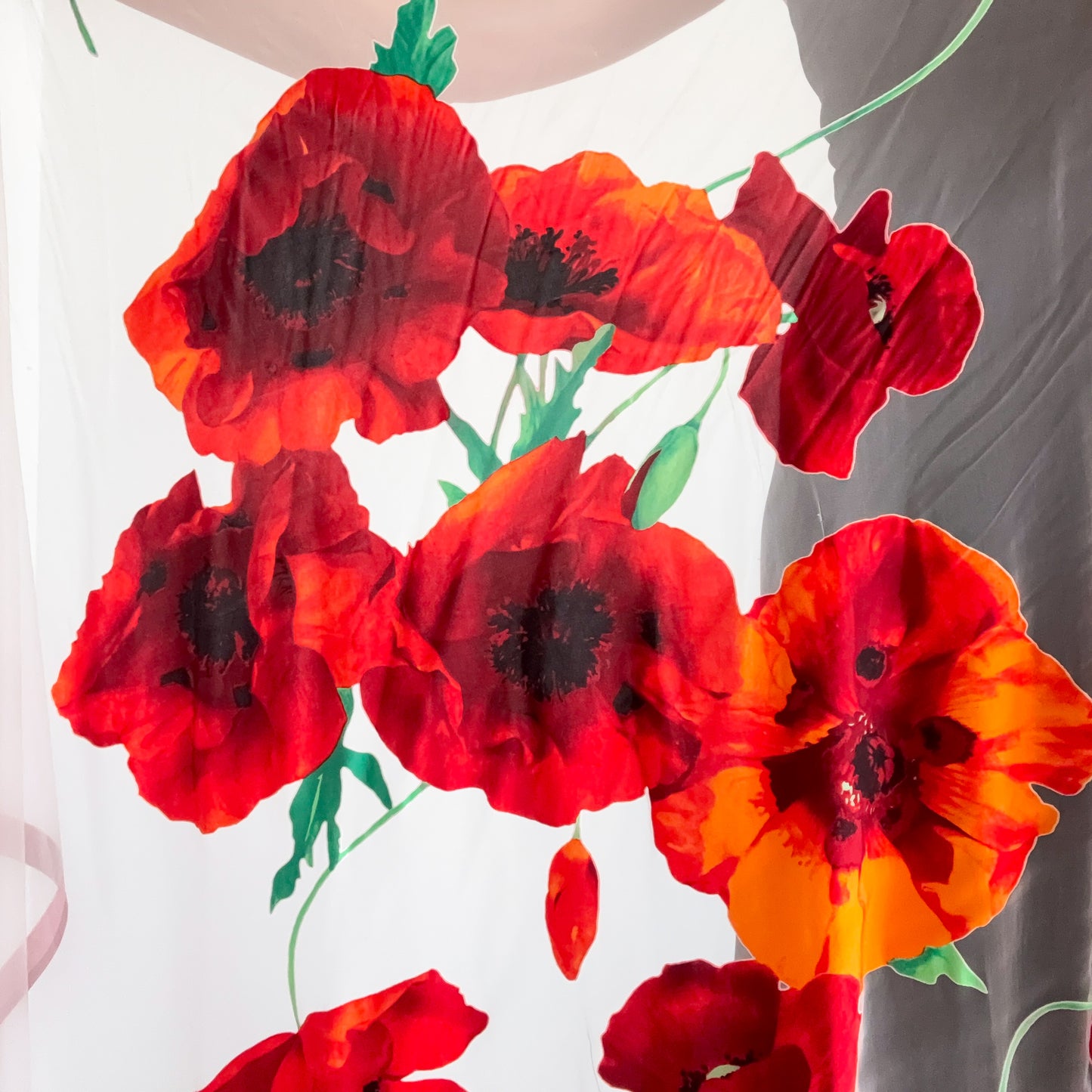 Y2K Red & Orange Poppy Scarf