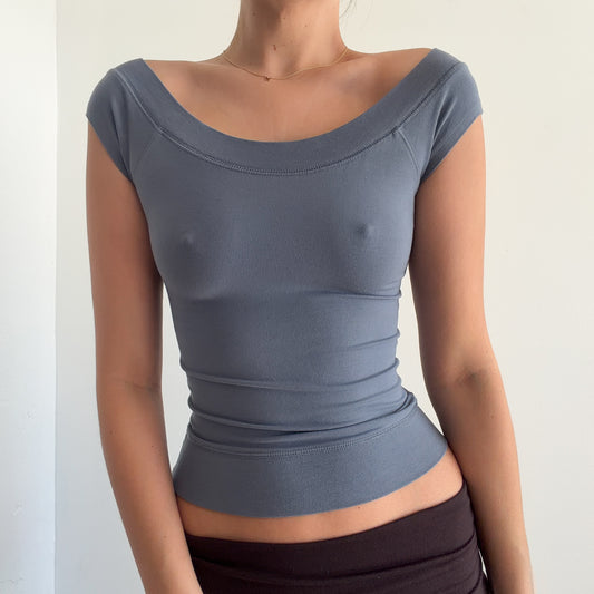 Stone Blue Cotton Tee / SZ XS
