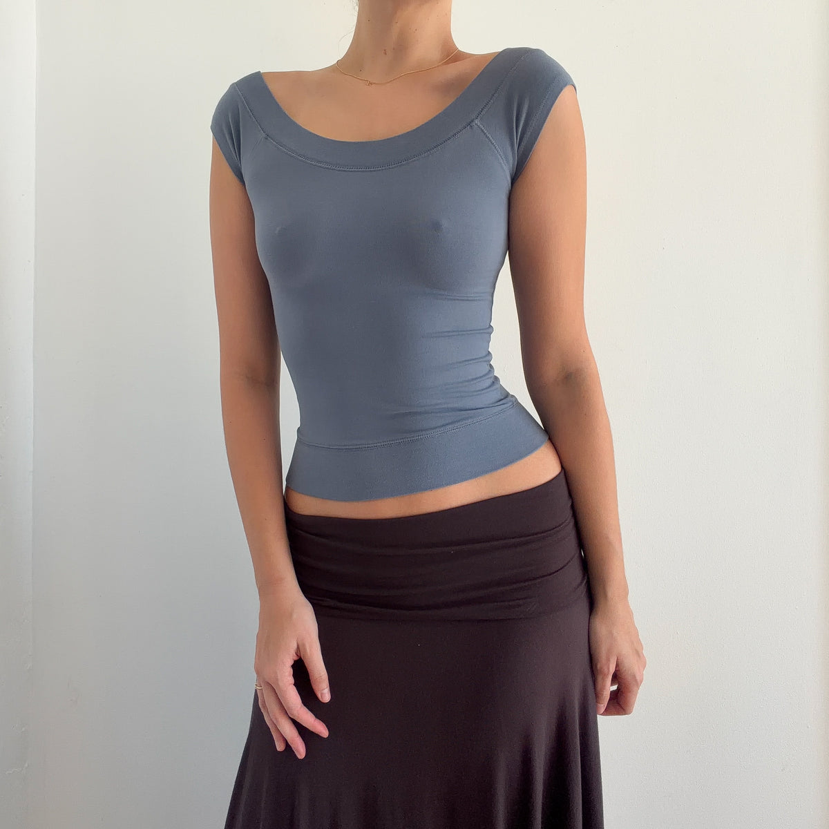 Stone Blue Cotton Tee / SZ XS