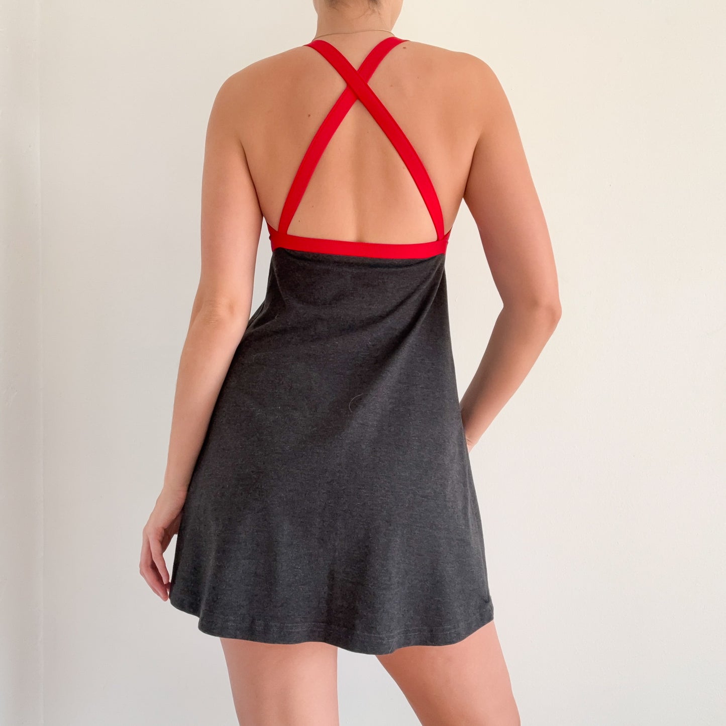 Y2K XOXO Grey & Red Mini Dress / SZ M