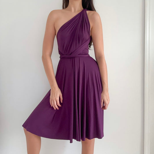 Y2K Purple Infiniti Dress / One Size