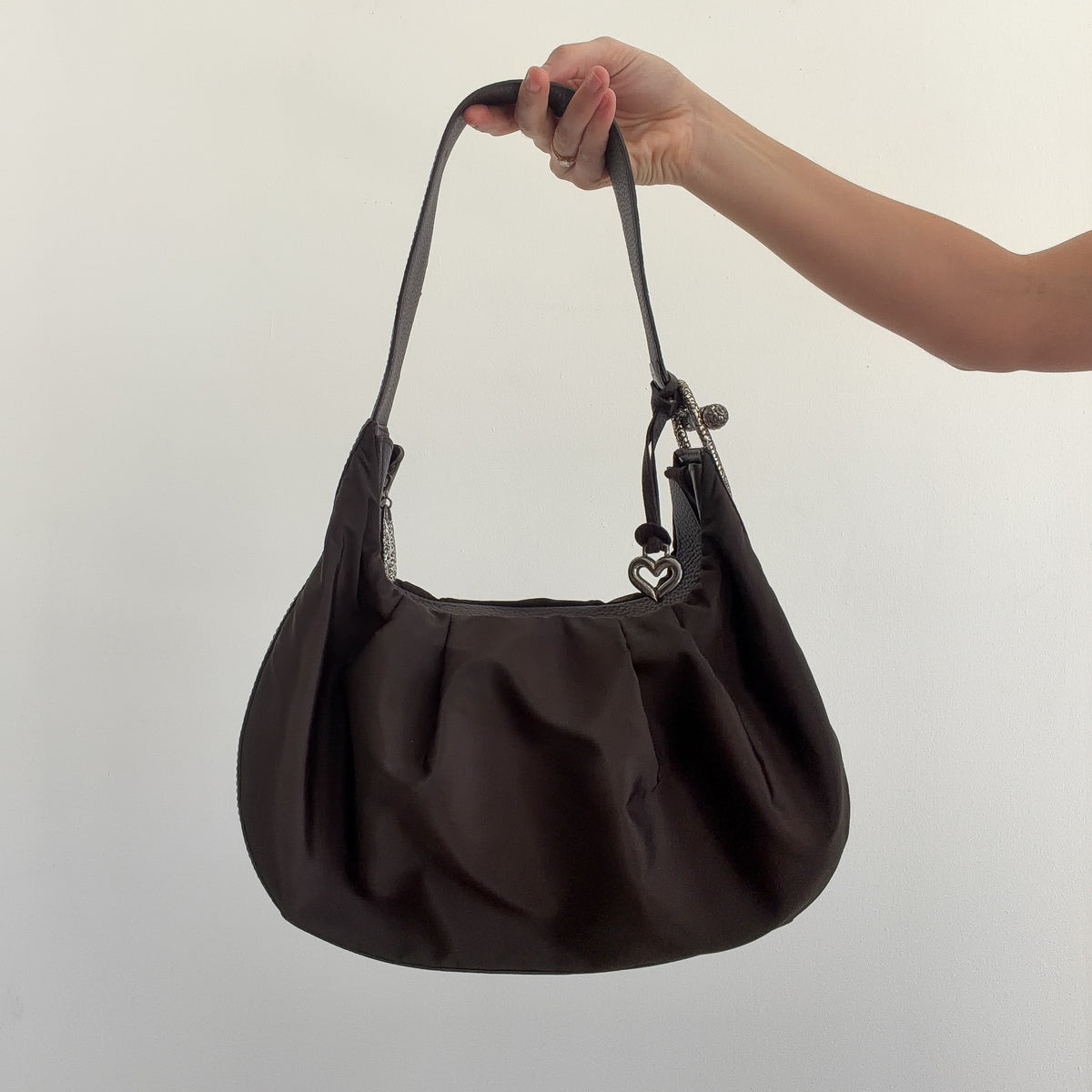 Y2K Brighton Brown Nylon Handbag