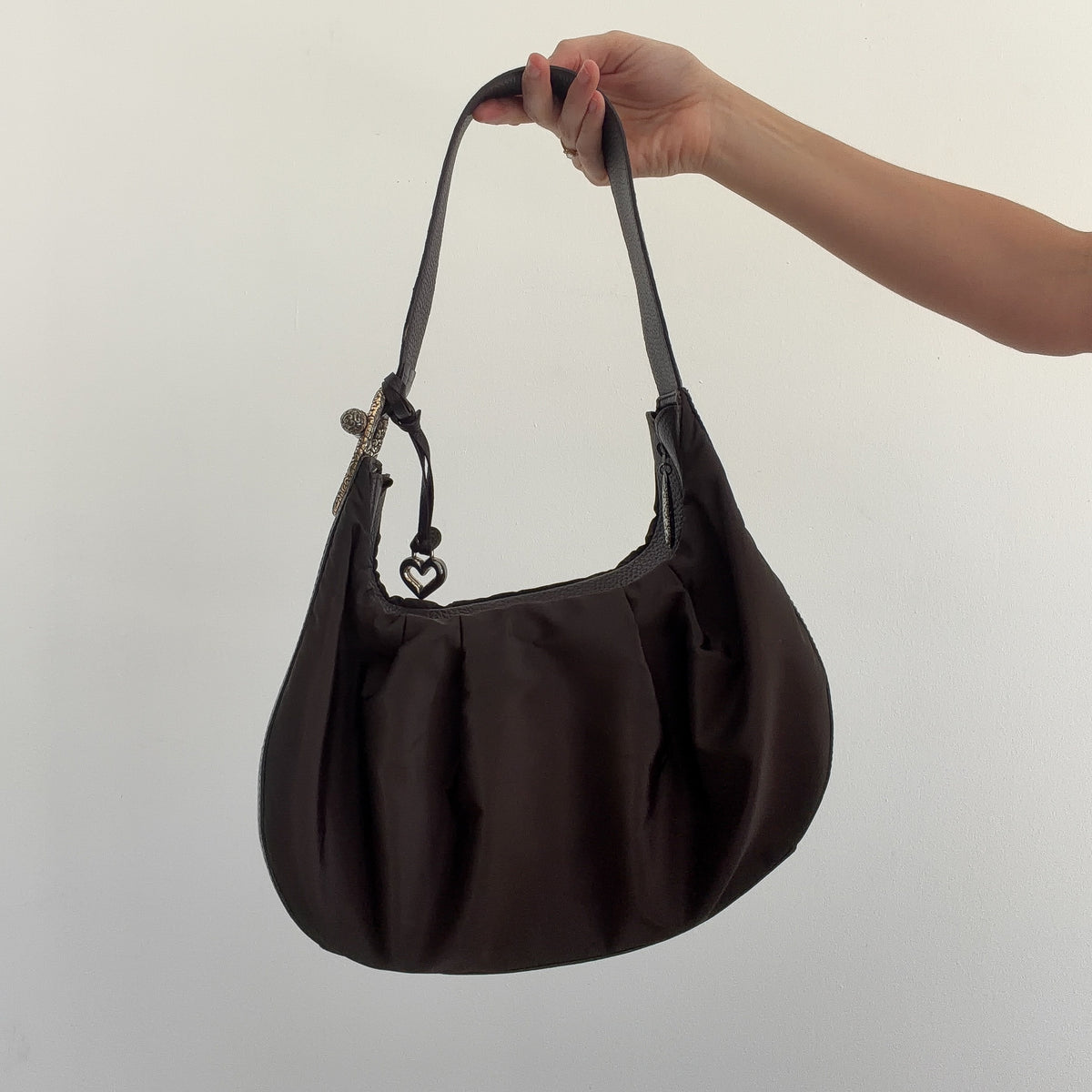 Y2K Brighton Brown Nylon Handbag