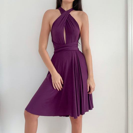 Y2K Purple Infiniti Dress / One Size