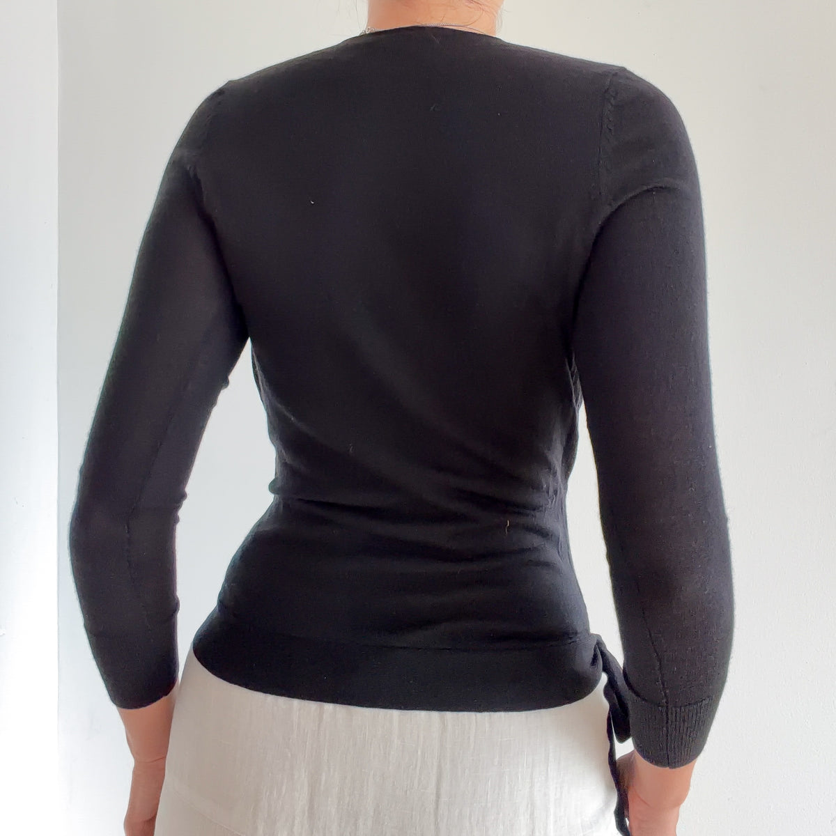 Y2K Black Merino Wool Knit Ballet Top / SZ XS/S