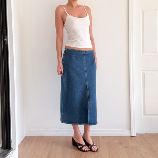 Sézane Denim Midi Skirt / SZ L