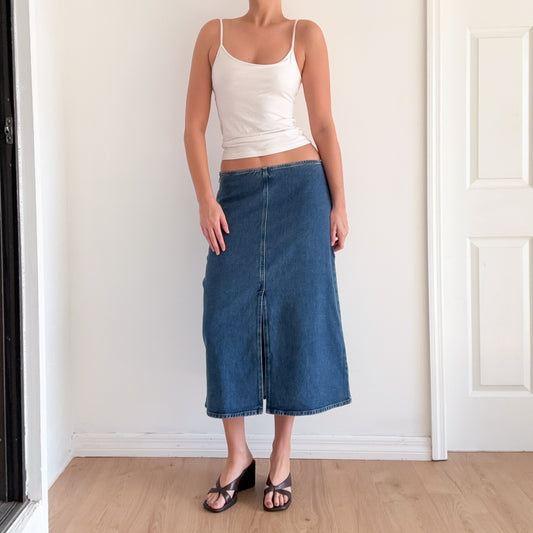 Sézane Denim Midi Skirt / SZ L