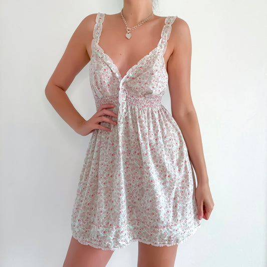 Y2K VS Pink Floral Cotton Nighty / SZ M