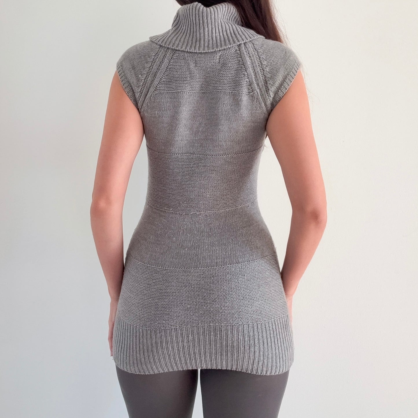 Y2K Grey Sweater Knit Mini Dress / SZ XS/S