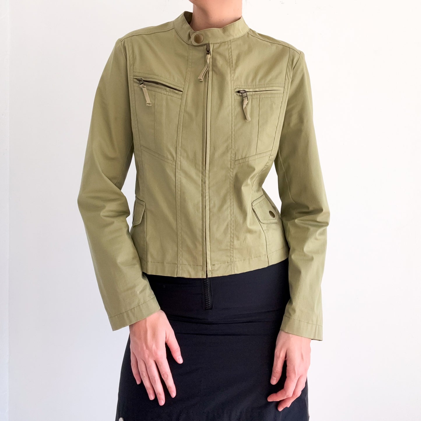 Y2K Gap Olive Cotton Zip Jacket / SZ M