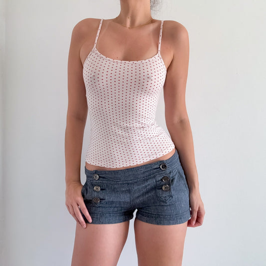 Brandy Melville Cream Heart Tank / SZ XS-S