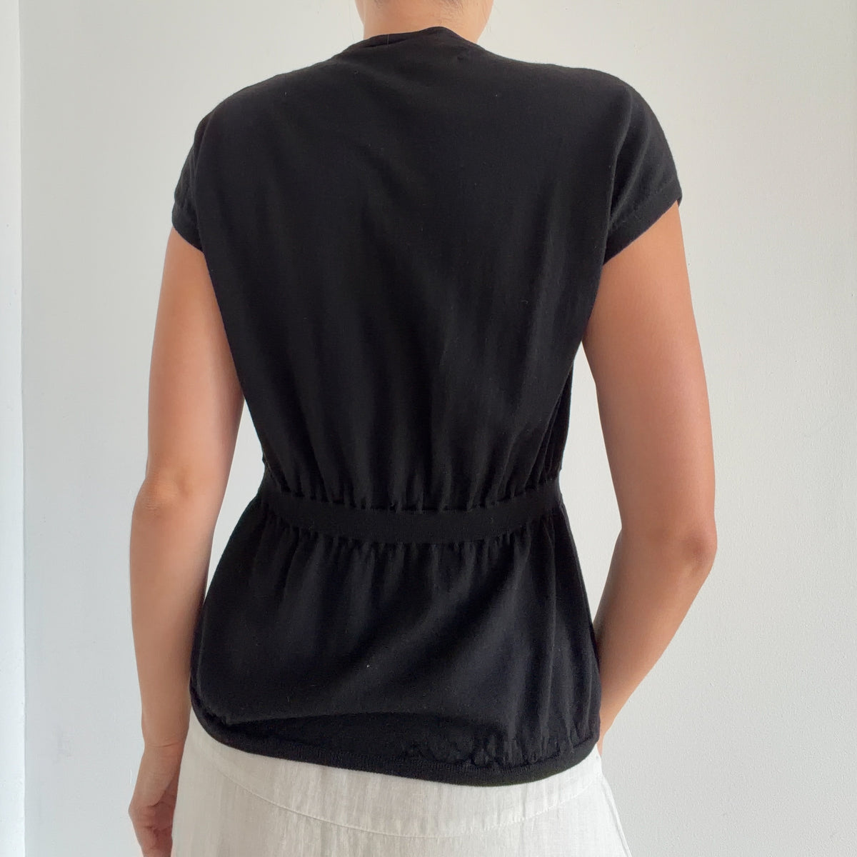 Akris Punto Black Wool Knit Top / SZ M/L