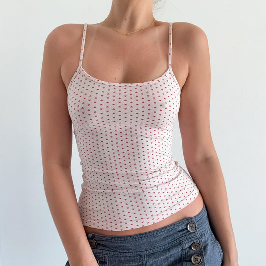 Brandy Melville Cream Heart Tank / SZ XS-S