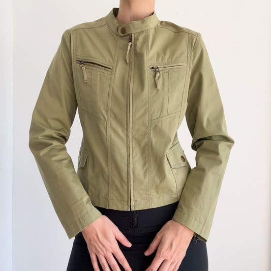 Y2K Gap Olive Cotton Zip Jacket / SZ M