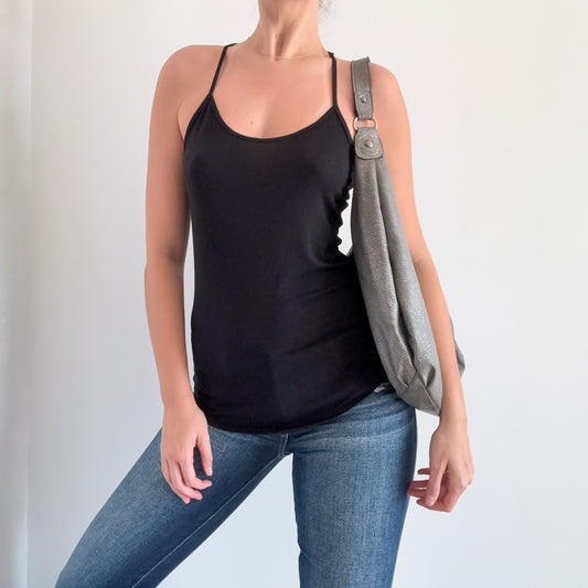 Y2K Black Racerback Top / SZ S-M