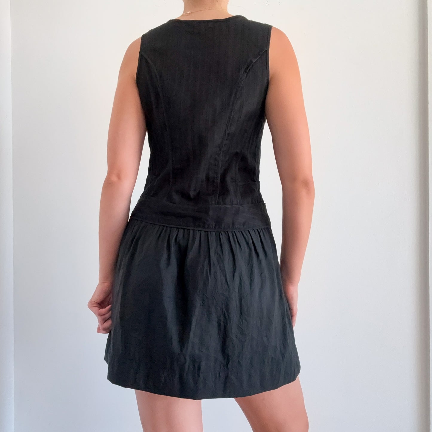 Y2K Black Cotton Babydoll Dress / SZ 6