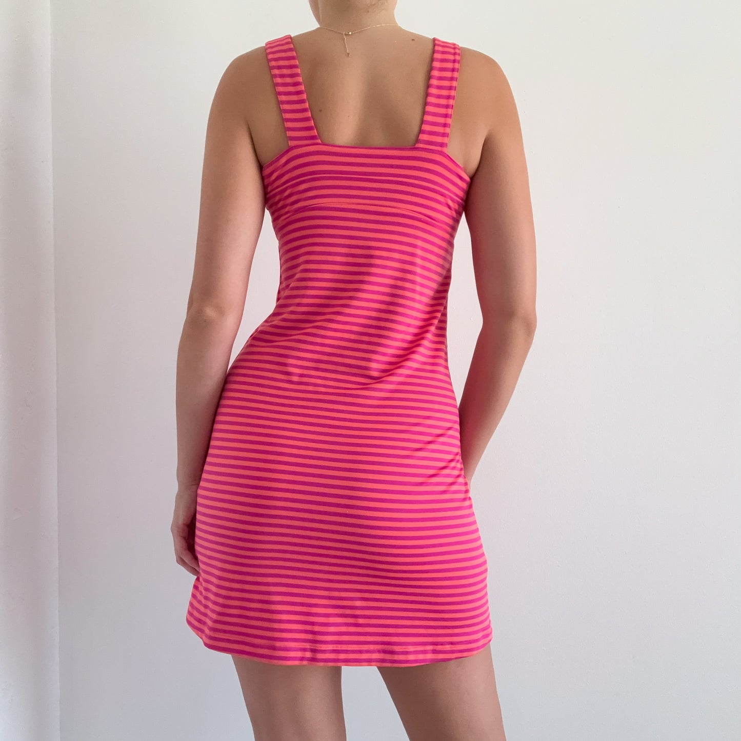 Hot Pink & Coral Striped Workout Dress / SZ XS-S