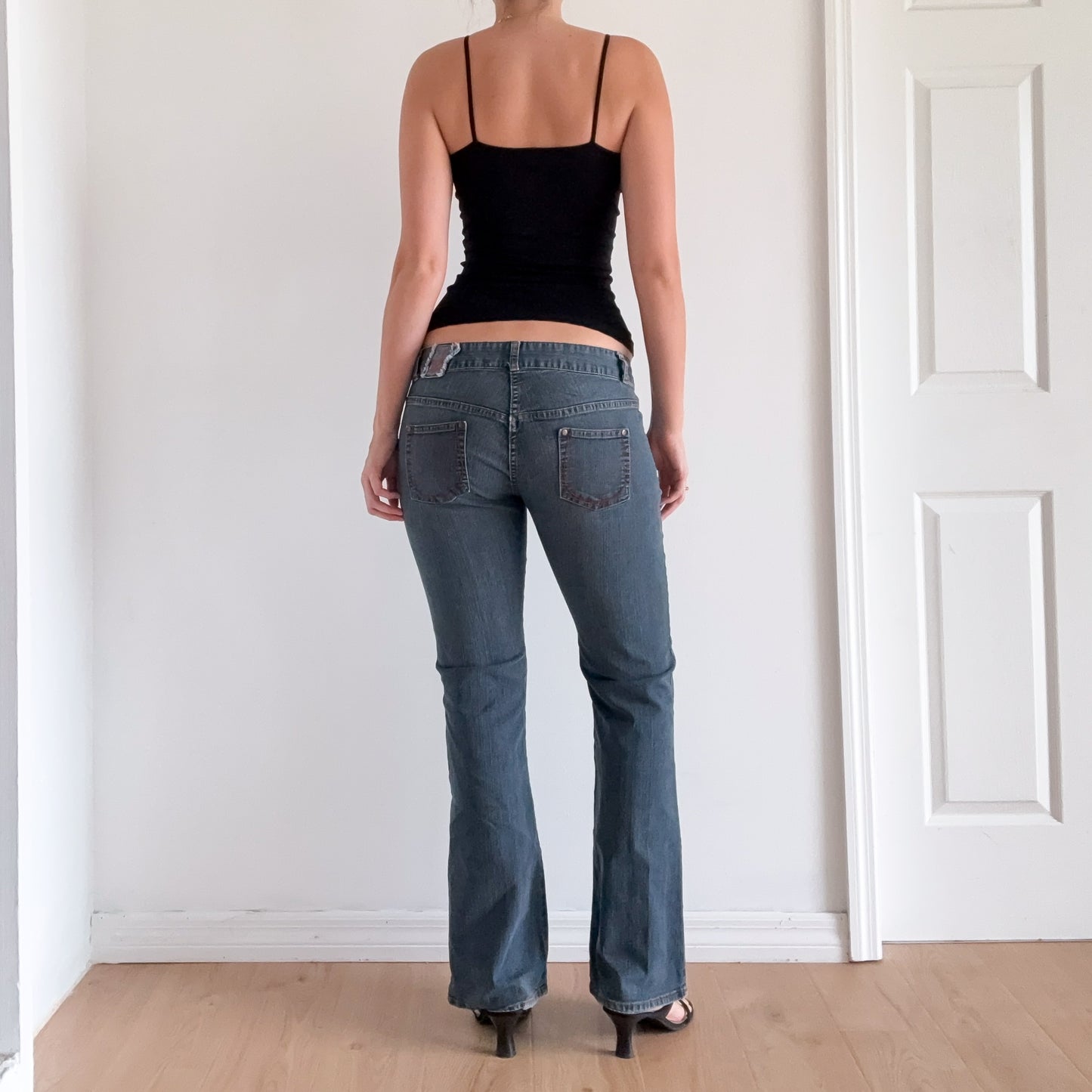 Y2K Grey Blue Denim Low Rise Jeans / SZ 8/10