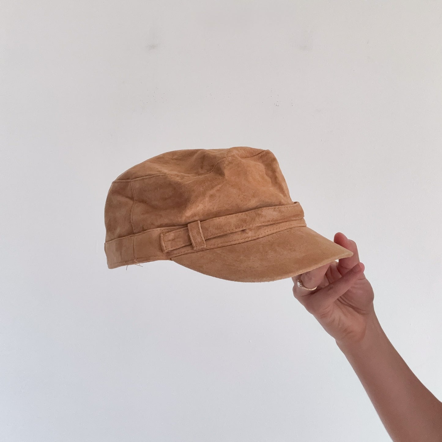 Y2K Camel Suede Cap