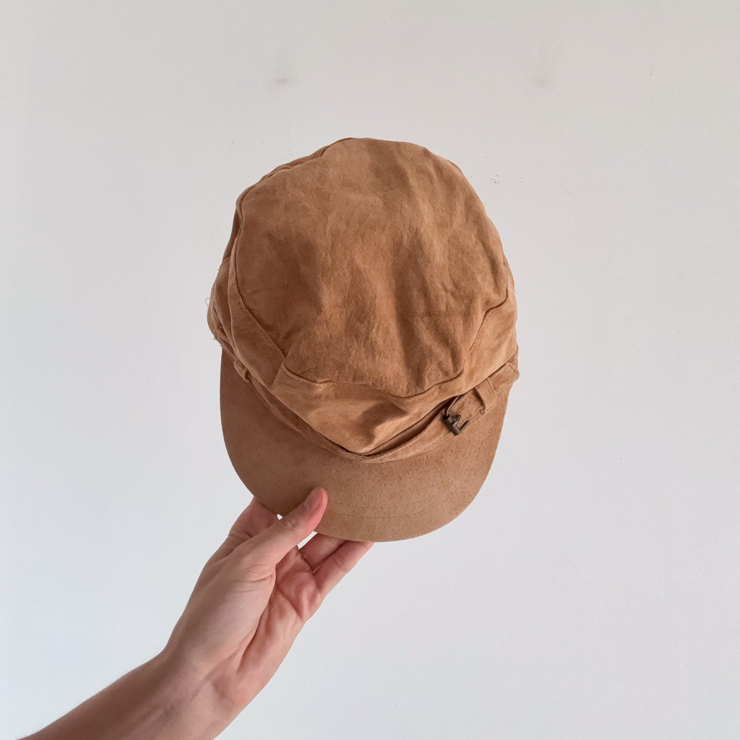 Y2K Camel Suede Cap