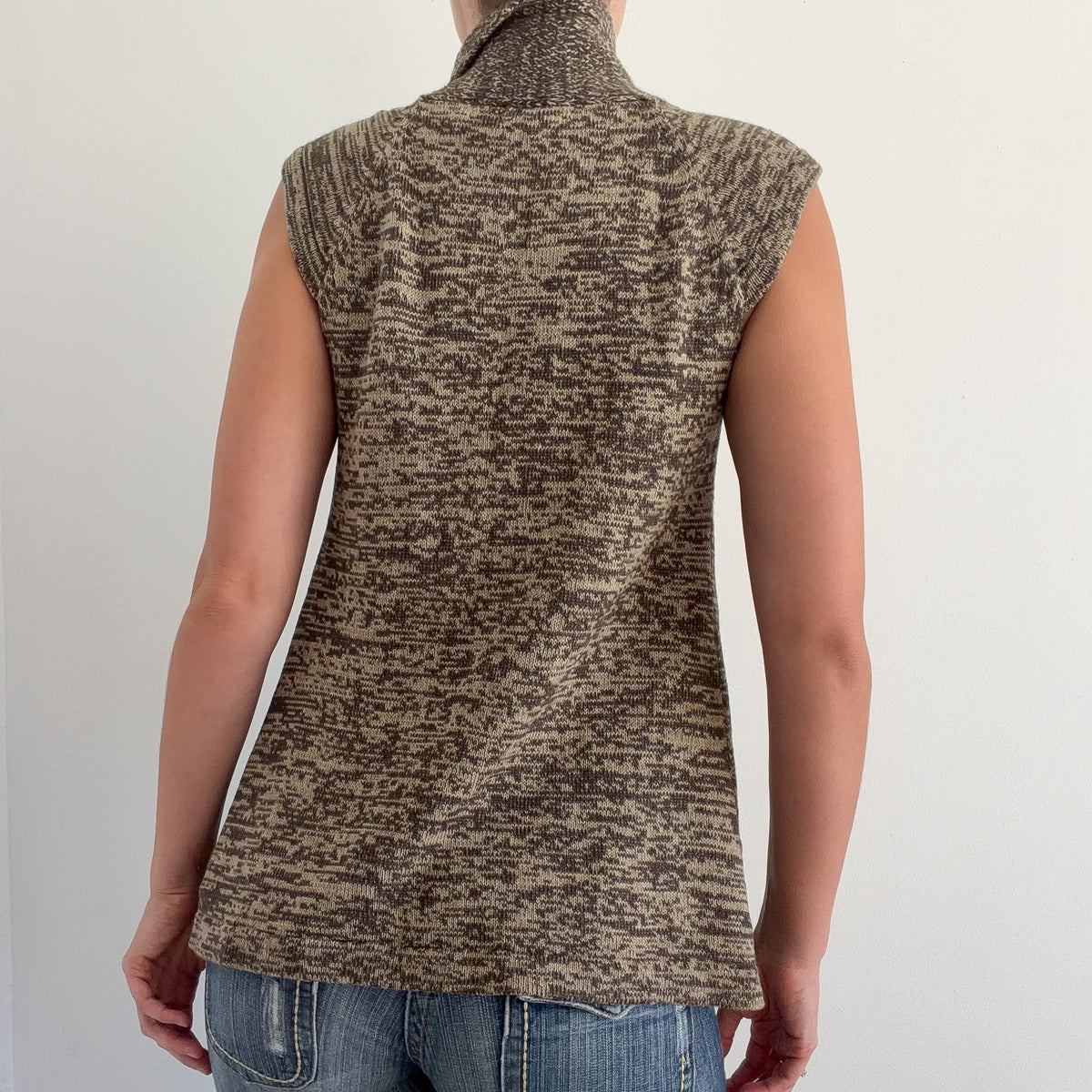 Y2K Olive Sweater Knit Short Sleeve Shrug / SZ M