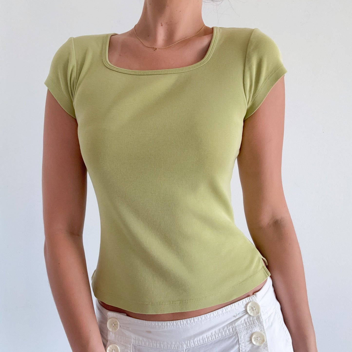 Y2K Key Lime Cotton Tee / SZ S-M