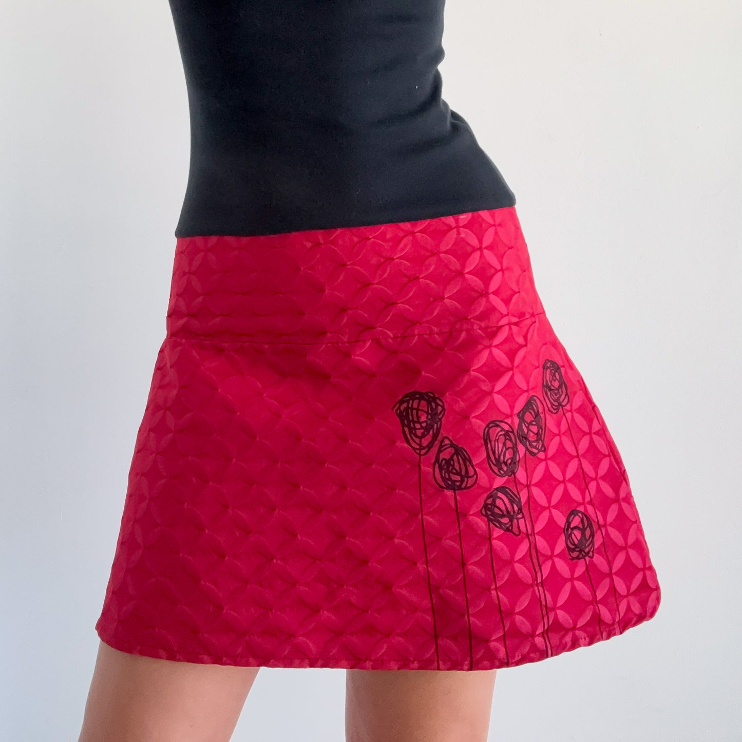 Y2K Spanish Black & Red Mod Dress / SZ M