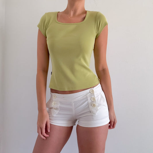Y2K Key Lime Cotton Tee / SZ S-M