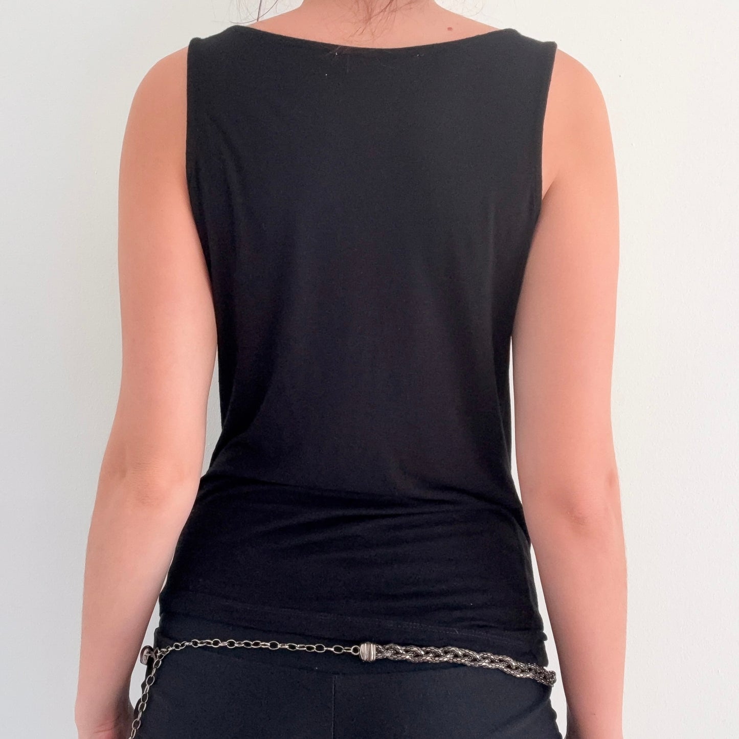 2010's Black Draped Modal Tank / SZ S/M