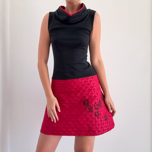 Y2K Spanish Black & Red Mod Dress / SZ M