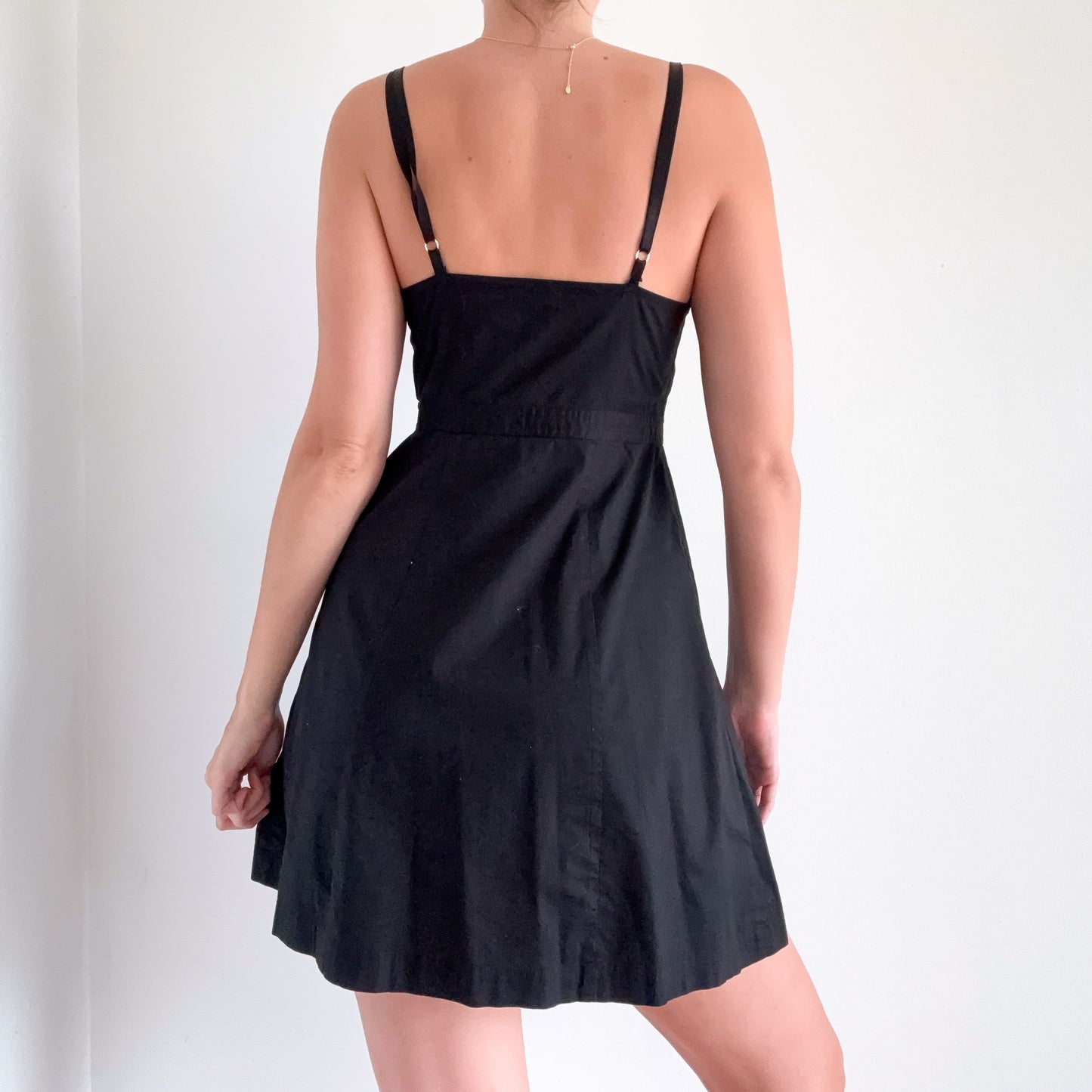 Y2K Guess Black Cotton Bustier Mini Dress / SZ M